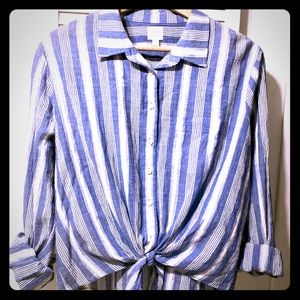 JCrew Tie Front Shirt